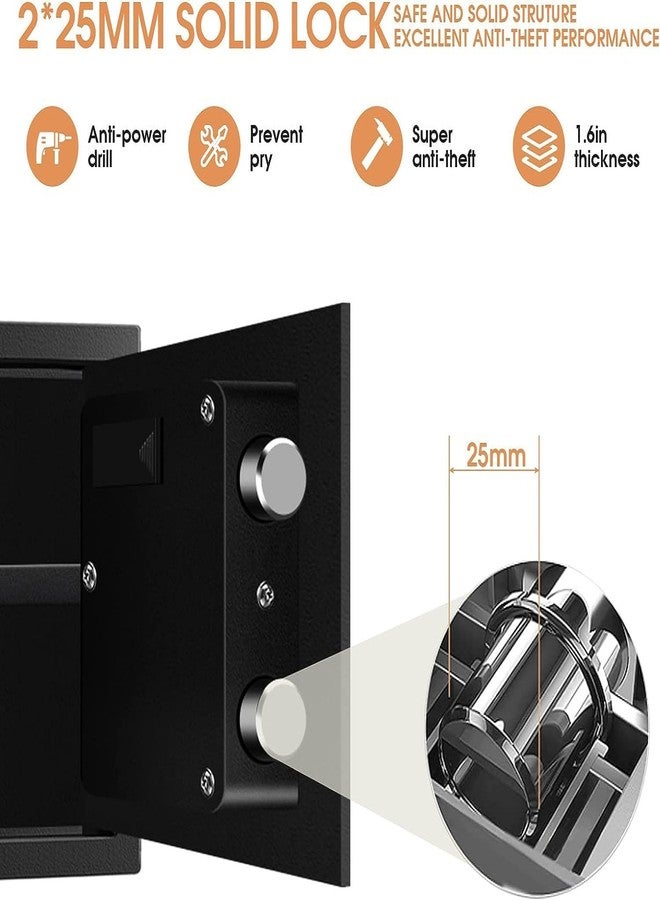 HELLARO Small Electronic Safe Lockers For Home And Office - Size (23x17x17) Cm, Multicolor - Image 5